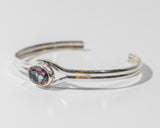 Mystic Topaz Sterling Silver Cuff Bracelet: Handcrafted Jewelry