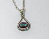 Handcrafted Sterling Silver Mystic Topaz Pendant Necklace