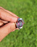 Mystic Topaz Sterling Silver Ring, Handcrafted Size 7