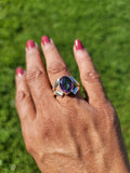 Handcrafted Sterling Silver Mystic Topaz Ring - Size 10