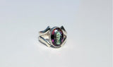 Handcrafted Sterling Silver Mystic Topaz Ring - Size 10