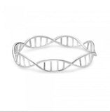 Sterling Silver DNA Ring: Handmade Science Jewelry Gift