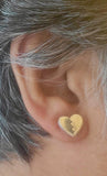 Handmade Sterling Silver Heart Stud Earrings: Dainty Love Jewelry