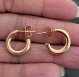 Sterling Silver Hoop Earrings: Half Inch Diameter, Everyday Wear