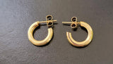 Gold Tone Hoop Earrings: 1-inch Everyday Wear