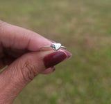 Dainty Heart Ring: Handmade Sterling Silver Love Token, Valentines Day Gift for her