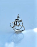 Handmade Sterling Silver Infinity Ring: Abstract Wire Design