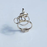 Handmade Sterling Silver Infinity Ring: Abstract Wire Design