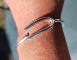 Sterling Silver Tuning Fork Bracelet - Handcrafted Music Cuff