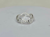 Sterling Silver DNA Ring: Handmade Science Jewelry Gift