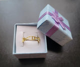 Gold DNA Ring: Sterling Silver Double Helix, Science Jewelry