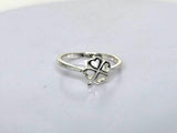 Sterling Silver Four Leaf Clover Ring: Minimalist St Patricks Day Gift