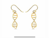 Handmade DNA Double Helix pendant with chain: Gold Science Jewelry Gift