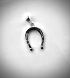 Sterling Silver Horseshoe Necklace: Good Luck Equestrian Jewelry Chinese Year of the horse
