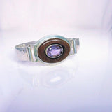 Handmade Sterling Silver Amethyst Bracelet: Rosewood Bangle