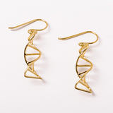 Handmade DNA Double Helix pendant with chain: Gold Science Jewelry Gift