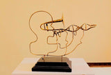 Trombone DNA Sculpture: Handmade Musician Gift, New Orleans Art