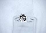 Sterling Silver Hamsa Hand Ring: Evil Eye Protection, Kabbalah Jewelry