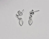 Sterling Silver Leaf Drop Earrings: Nature Inspired Jewelry