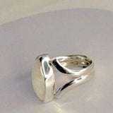 Handmade Moonstone Sterling Silver Statement Ring - Size 9
