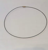 Black Woven Cord Necklace: Silver Clasp Pendant Accessory