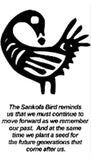 Sankofa Bird Sterling Silver Stud Earrings: Ghanaian Adinkra Jewelry