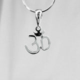 Sterling Silver Om Pendant: Yoga Meditation Jewelry Gift