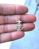 Sterling Silver Anchor Necklace: Mariner's Wheel Pendant