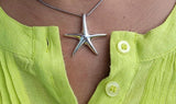 Sterling Silver Starfish Pendant Necklace: Ocean Inspired Jewelry
