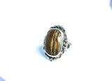 Handmade Brown Calcite Sterling Silver Ring - Size 8
