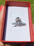 Sterling Silver Trombone Pin: Handmade Jazz Musician Lapel Pin