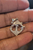 Sterling Silver Anchor Pendant: Nautical Dolphin Necklace