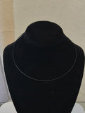 Black Woven Cord Necklace: Silver Clasp Pendant Accessory