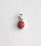 Red Coral Sterling Silver Pendant: Nature's Blessing
