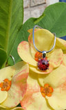 Red Crystal Pendant: Sterling Silver July Birthstone Jewelry