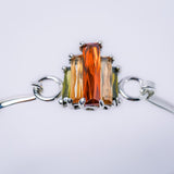 Gemstone Silver Bangle Bracelet: New Orleans Jewelry Art