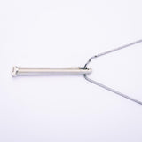 Sterling Silver Nail Pendant Charm: Handmade Construction Jewelry