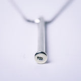 Sterling Silver Nail Pendant Charm: Handmade Construction Jewelry