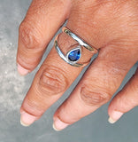 Handmade Sterling Silver Sapphire Ring: September Birthstone
