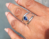 Handmade Sterling Silver Sapphire Ring: September Birthstone