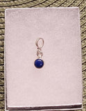 Handmade Sterling Silver lapis Minimalist Charm