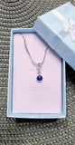 Handmade Sterling Silver lapis Minimalist Charm