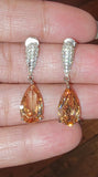 Citrine Drop Earrings: Sterling Silver November Birthstone Jewelry