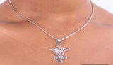 Registered Nurse Pendant: Silver Caduceus RN Medical Jewelry, gift for nurse