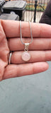 Rose Quartz Sterling Silver pendant necklace: handmade jewelry gift for Love and Healing