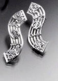 Sterling Silver Adinkra Symbol Earrings: Gye Nyame, Sankofa, Dwennimmen