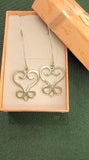 Handmade Sterling Silver Sankofa Heart Dangle Earrings
