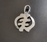 Gye Nyame Sterling Silver Adinkra Pendant: African Cultural Necklace