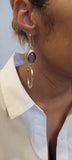 Silver Amethyst Dangle Earrings: Modern Elegant Gemstone Jewelry