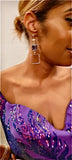 Silver Amethyst Dangle Earrings: Modern Elegant Gemstone Jewelry